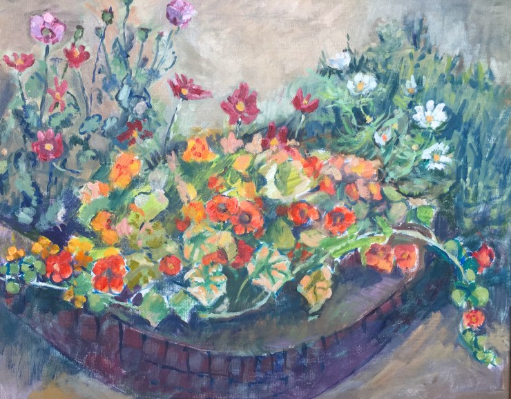 2. Nastursiums in Courtyard