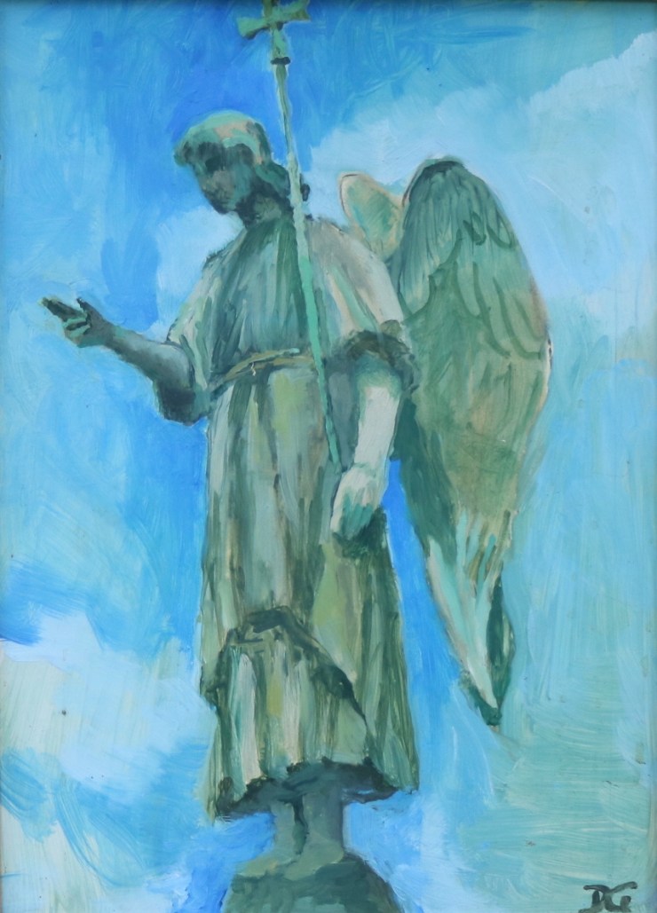 Angel on the Roof 12" x 15".JPG