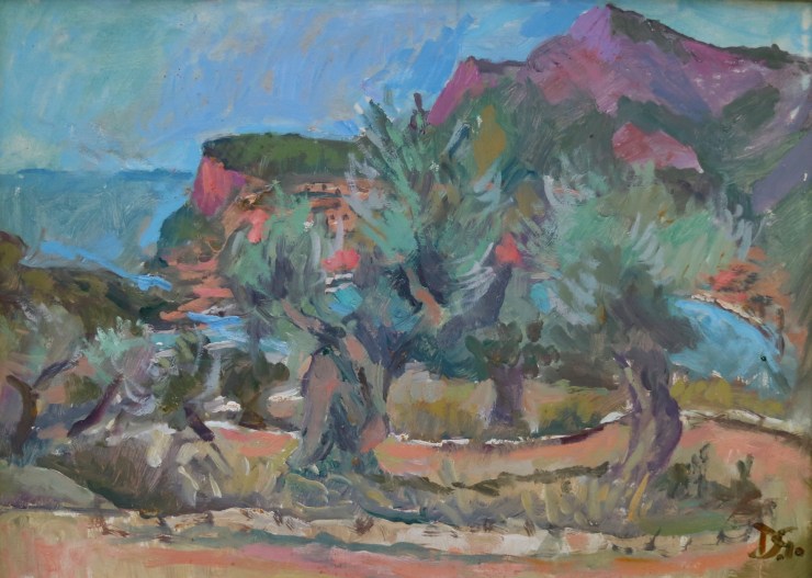 down to sea thru the olive grove