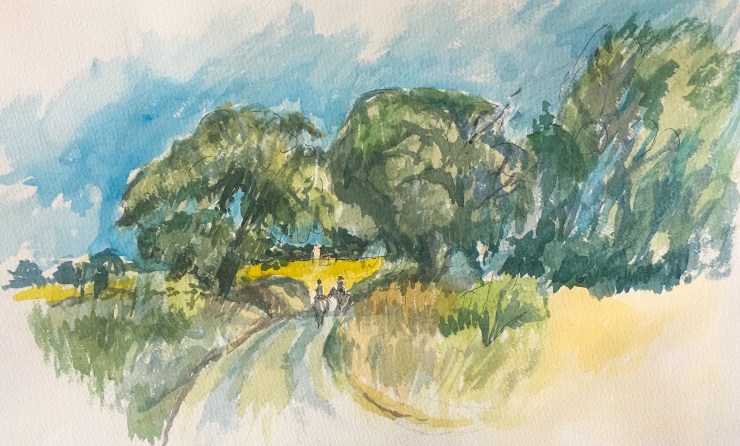 Low Road Bedingham With Horses