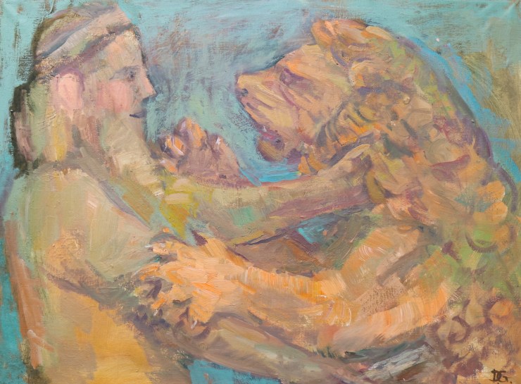 man fighting the inner lion