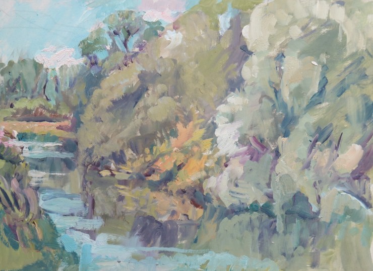 river view with trees