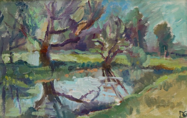 spring light on the river